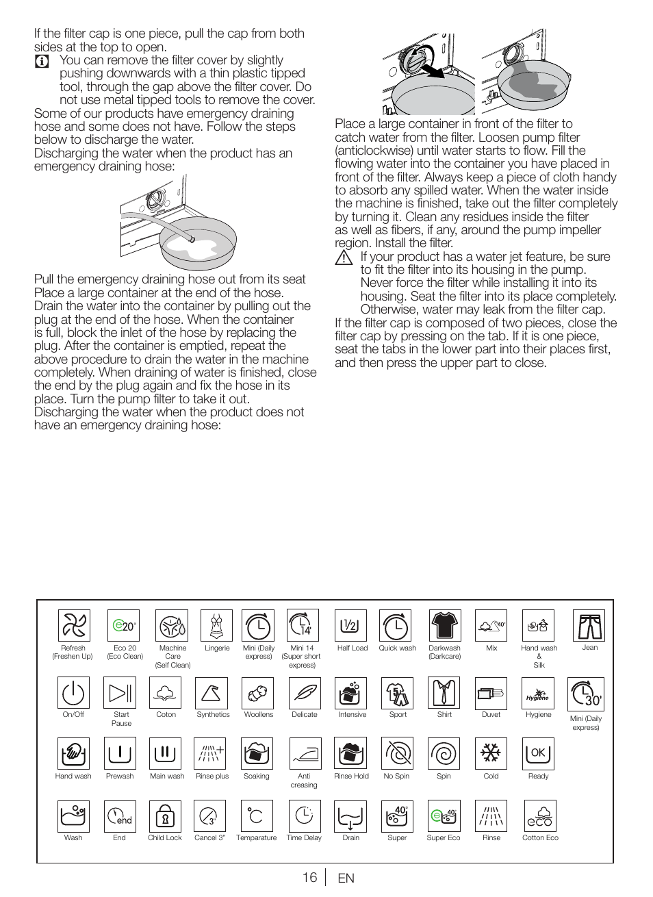 Blomberg WNF 6421 WE20 User Manual | Page 16 / 71