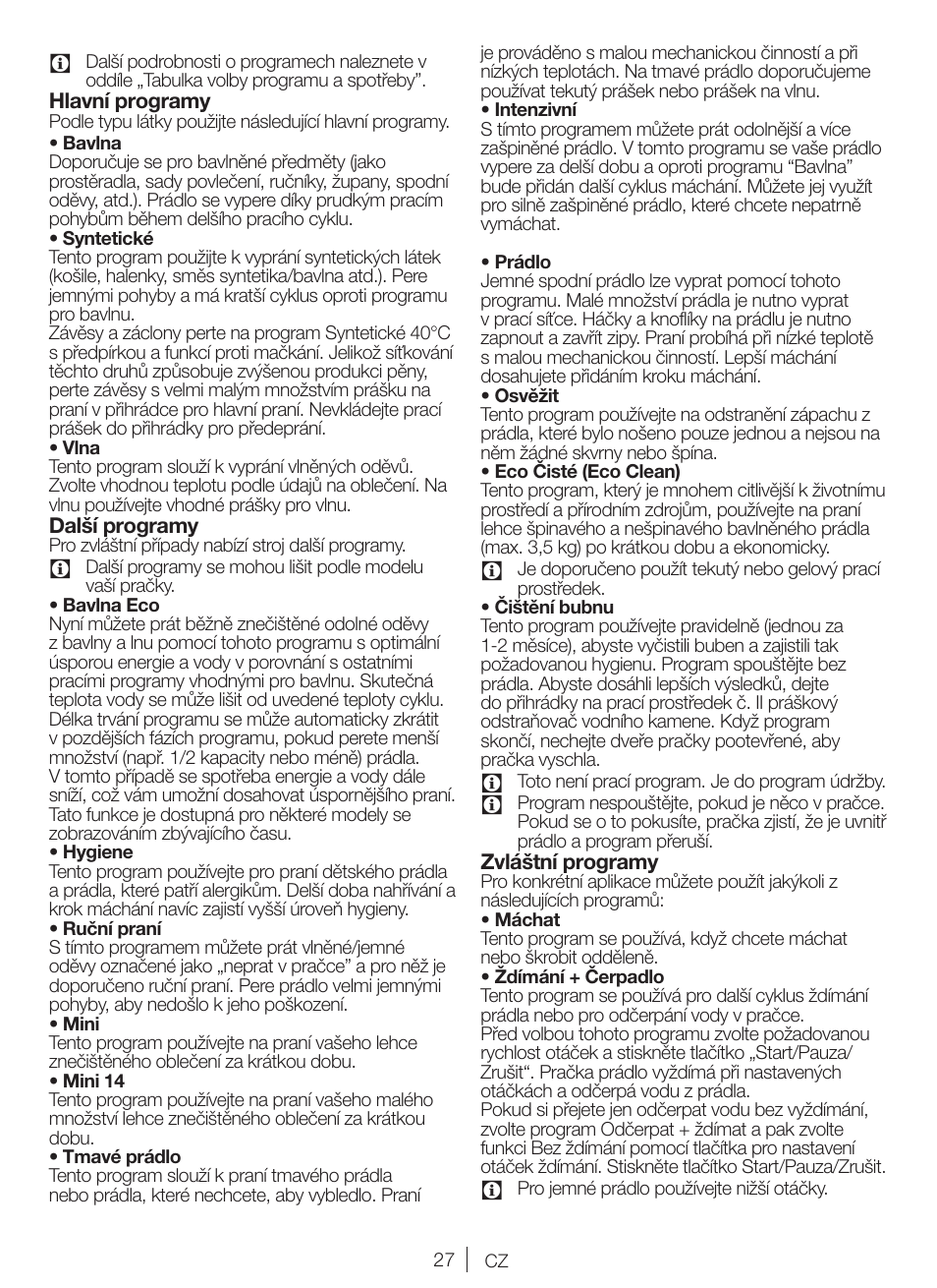 Blomberg WNF 6421 WE20 User Manual | Page 27 / 71