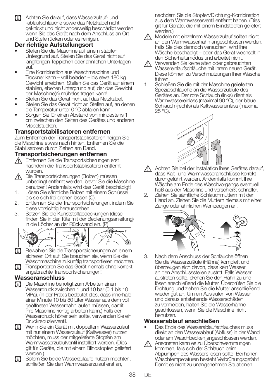 Blomberg WNF 6421 WE20 User Manual | Page 38 / 71