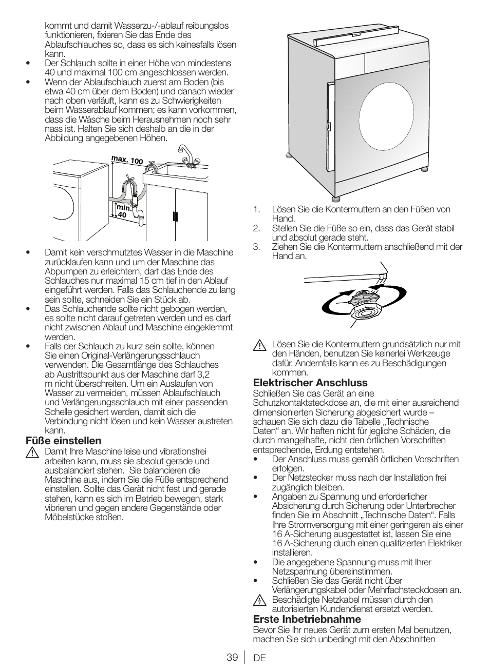 Blomberg WNF 6421 WE20 User Manual | Page 39 / 71