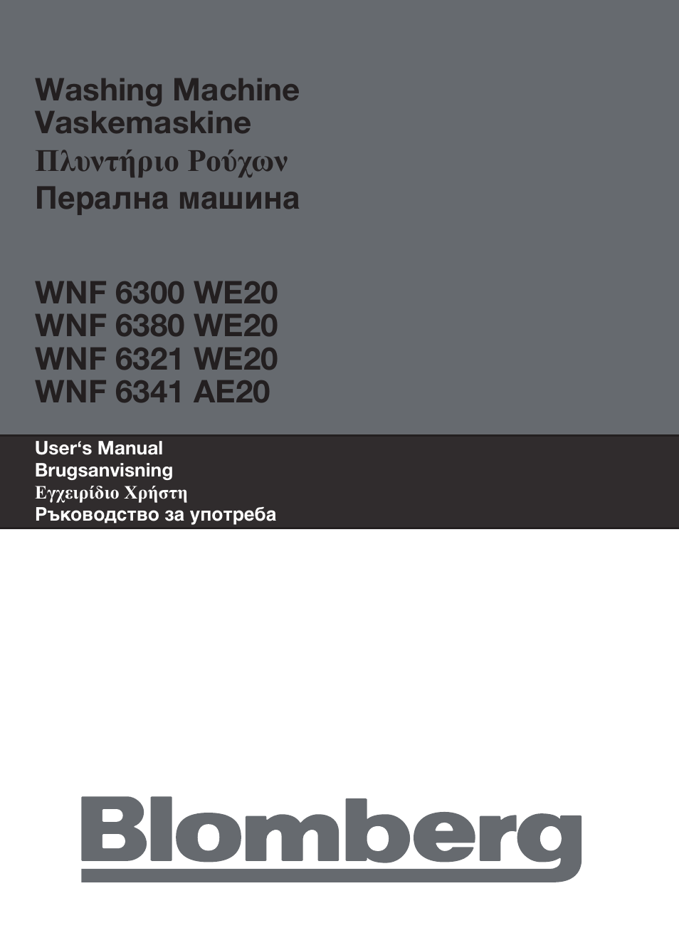 Blomberg WNF 6341 AE20 User Manual | 68 pages