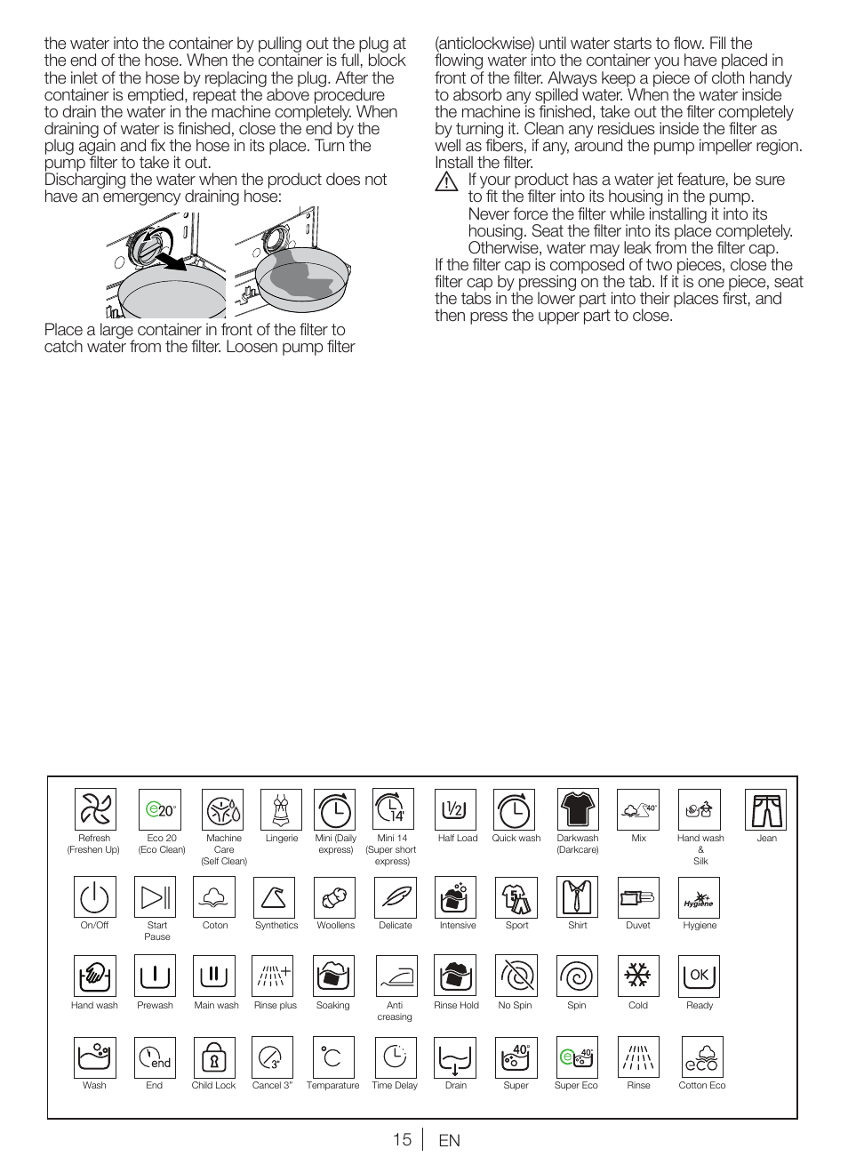 Blomberg WNF 6341 AE20 User Manual | Page 15 / 68