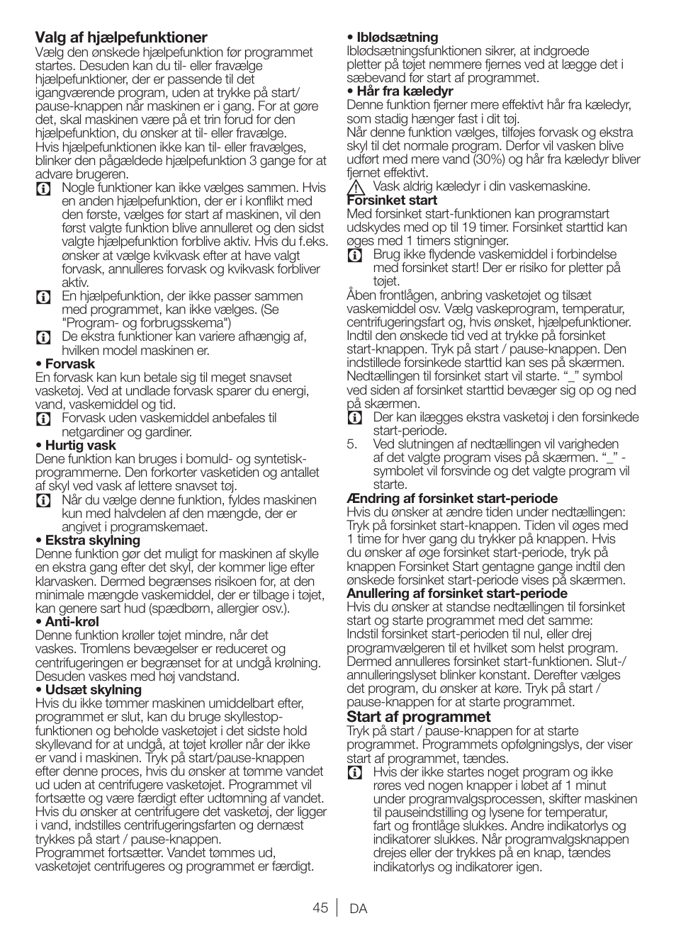 Blomberg WNF 6341 AE20 User Manual | Page 45 / 68