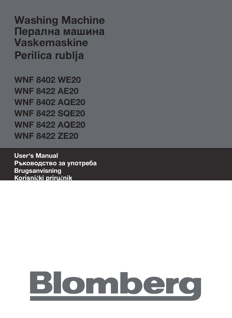 Blomberg WNF 8422 ZE20 User Manual | 71 pages