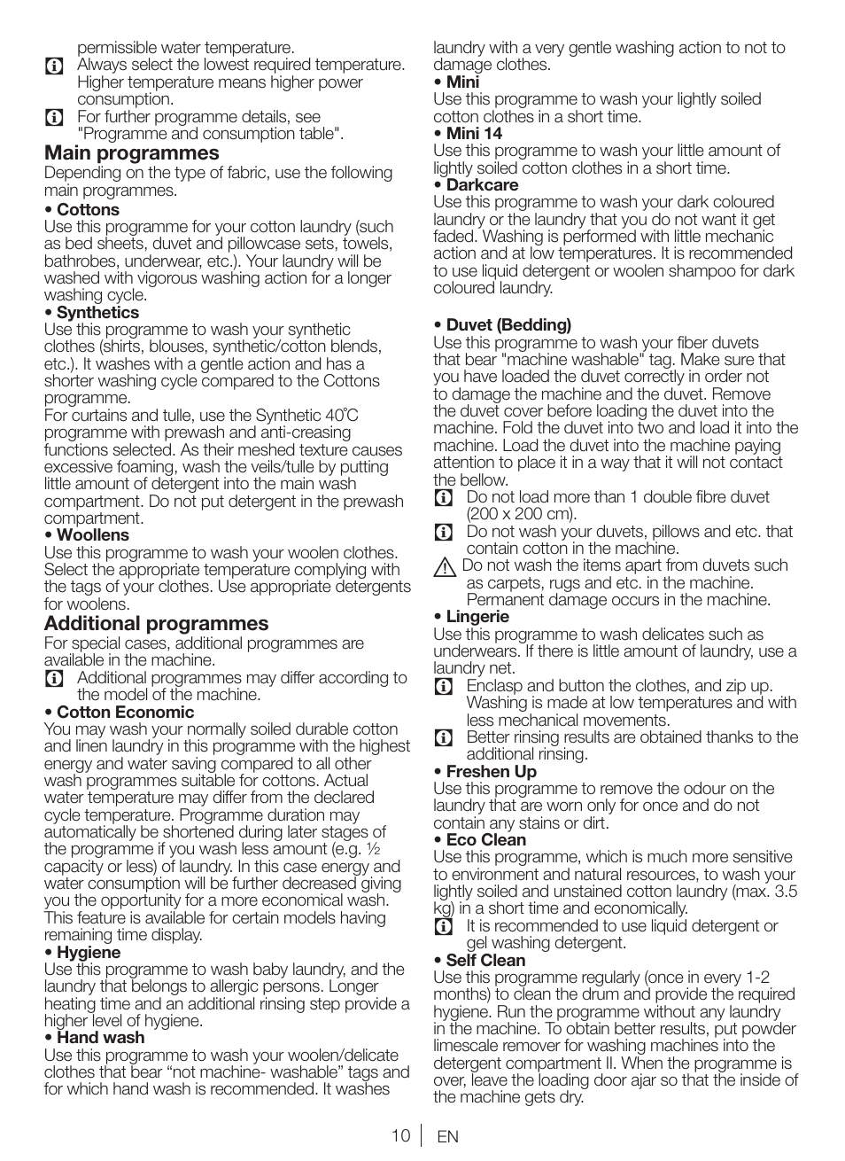 Blomberg WNF 8422 ZE20 User Manual | Page 10 / 71