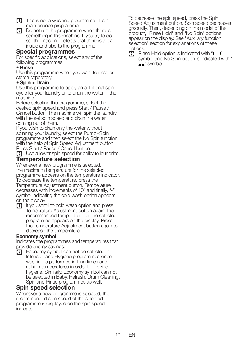 Blomberg WNF 8422 ZE20 User Manual | Page 11 / 71