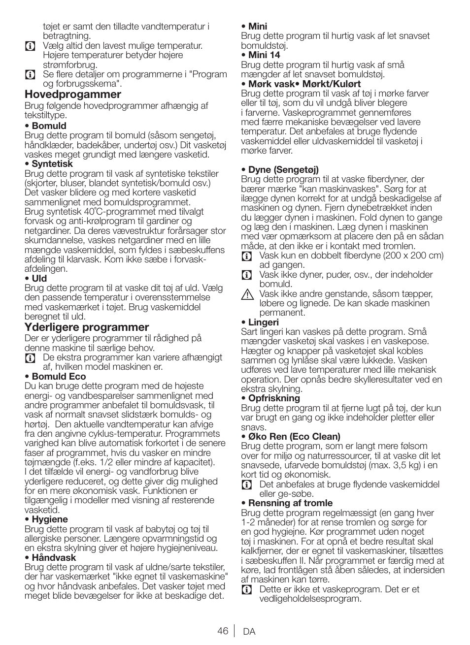 Blomberg WNF 8422 ZE20 User Manual | Page 46 / 71