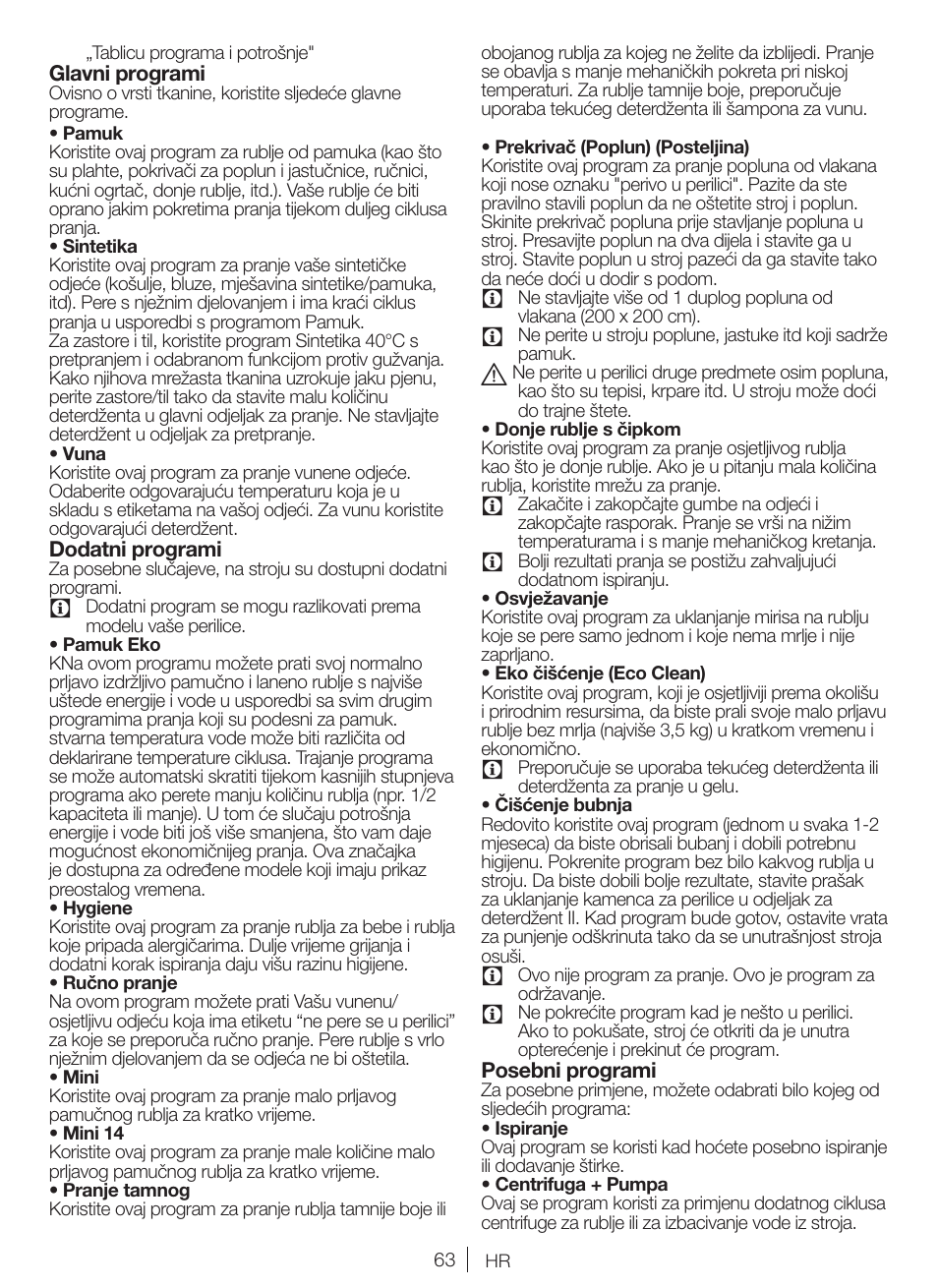 Blomberg WNF 8422 ZE20 User Manual | Page 63 / 71