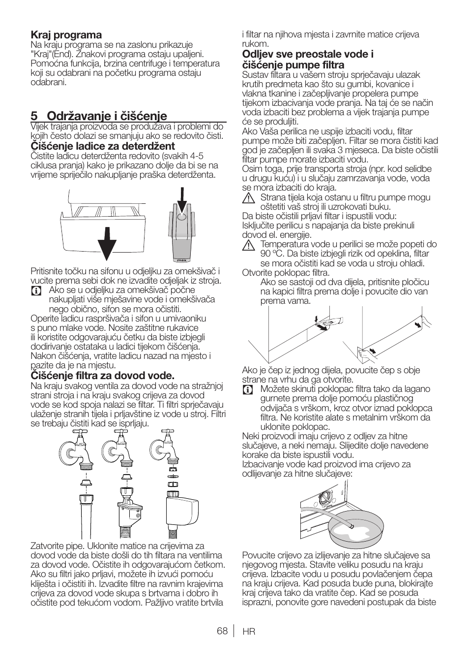 5 održavanje i čišćenje | Blomberg WNF 8422 ZE20 User Manual | Page 68 / 71