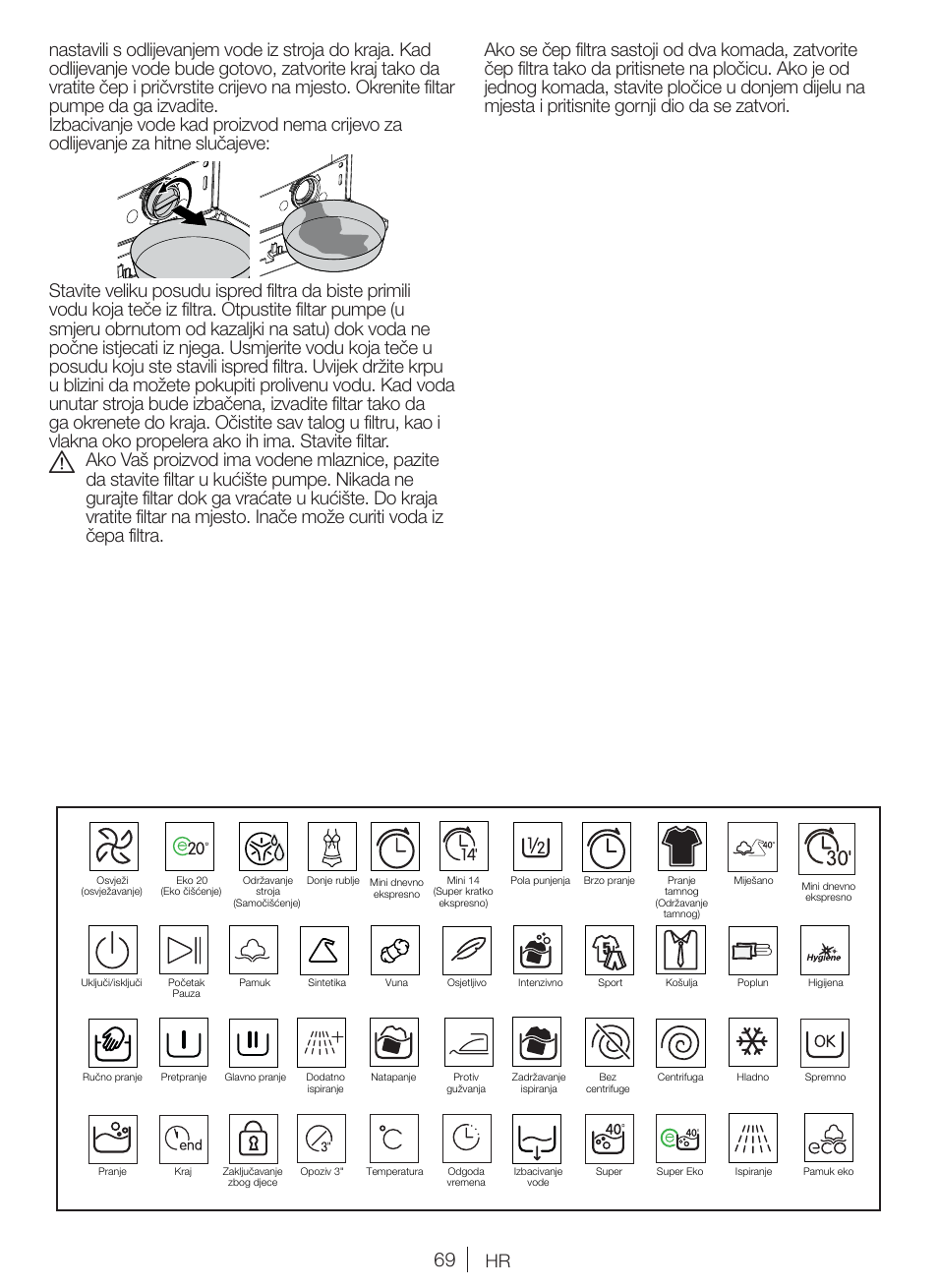Blomberg WNF 8422 ZE20 User Manual | Page 69 / 71
