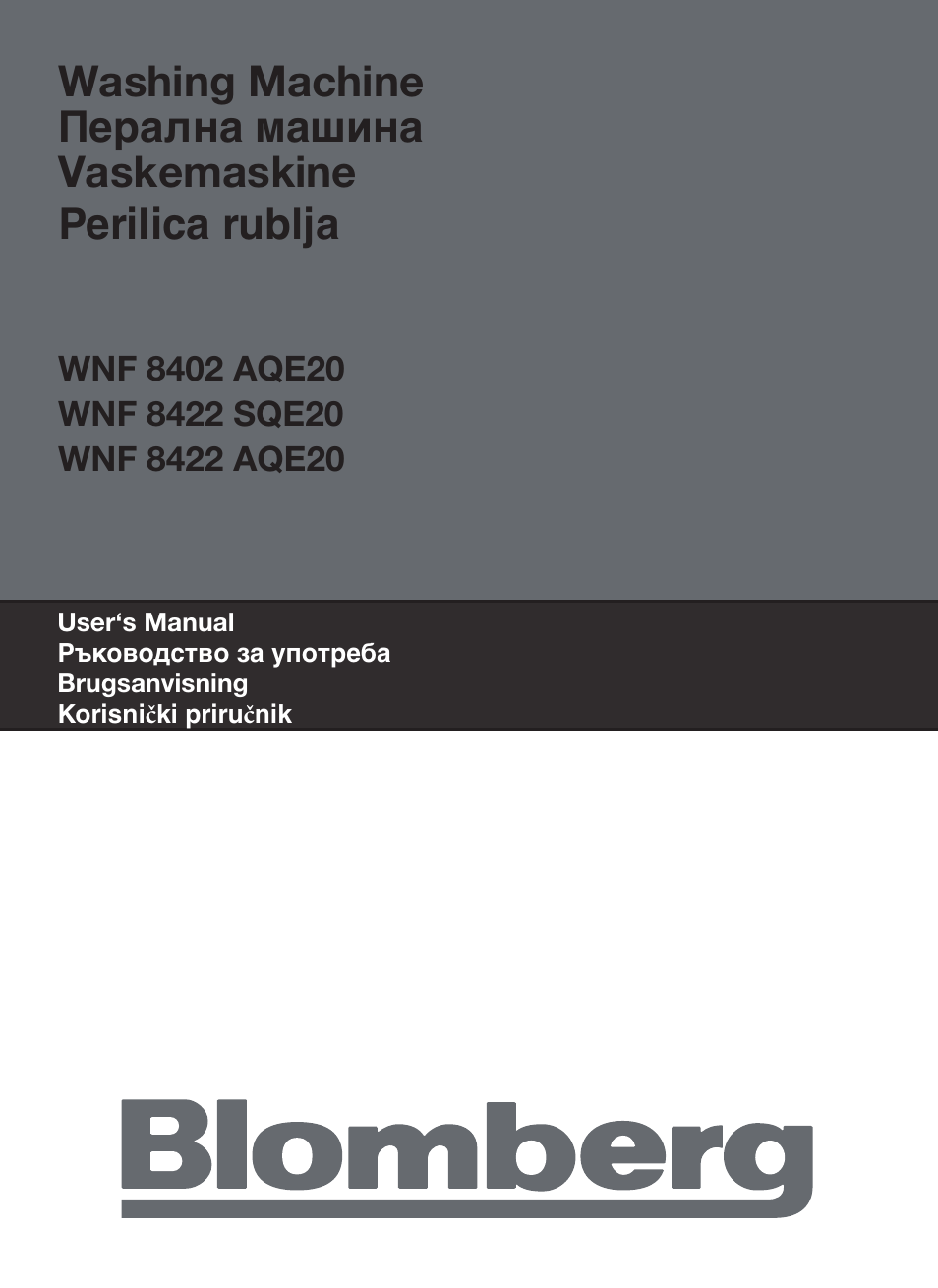 Blomberg WNF 8422 AQE20 User Manual | 71 pages