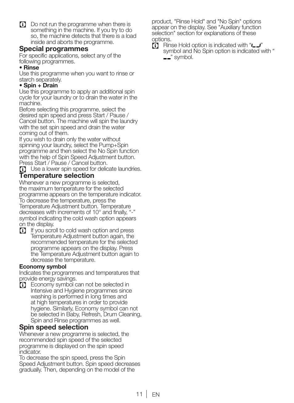 Blomberg WNF 8422 AQE20 User Manual | Page 11 / 71