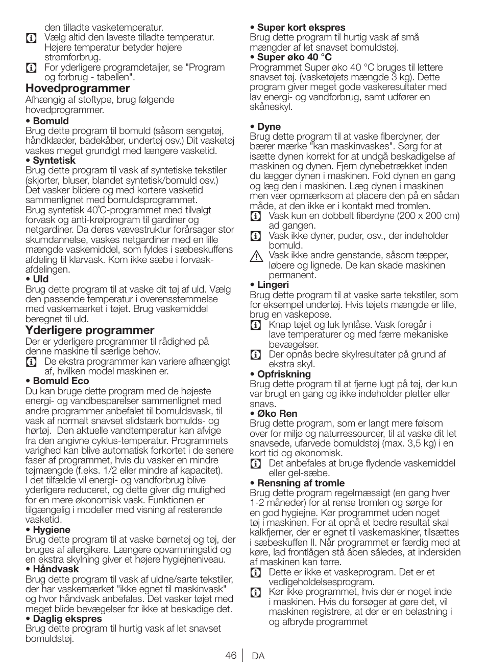 Blomberg WNF 8422 AQE20 User Manual | Page 46 / 71