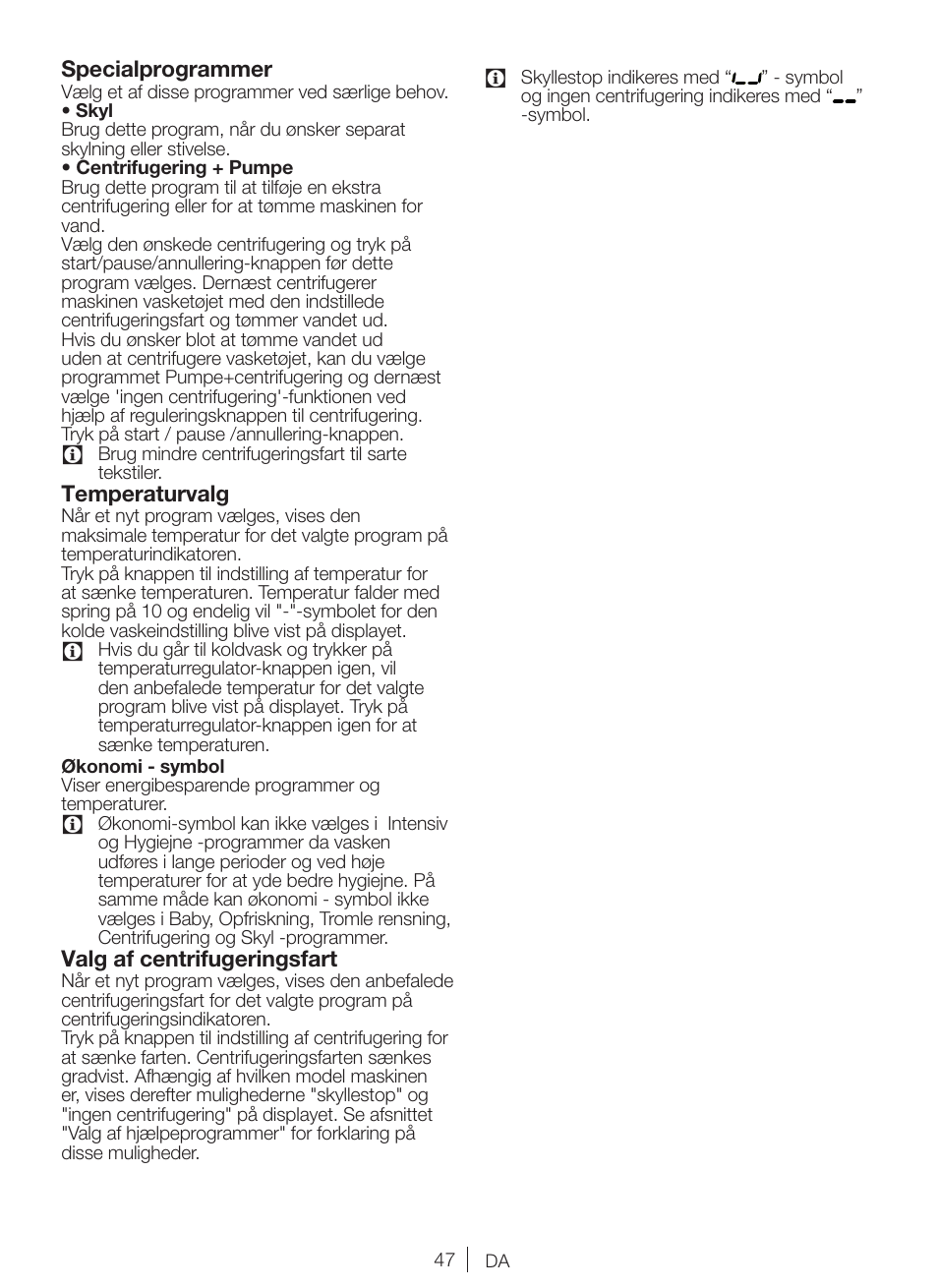 Blomberg WNF 8422 AQE20 User Manual | Page 47 / 71
