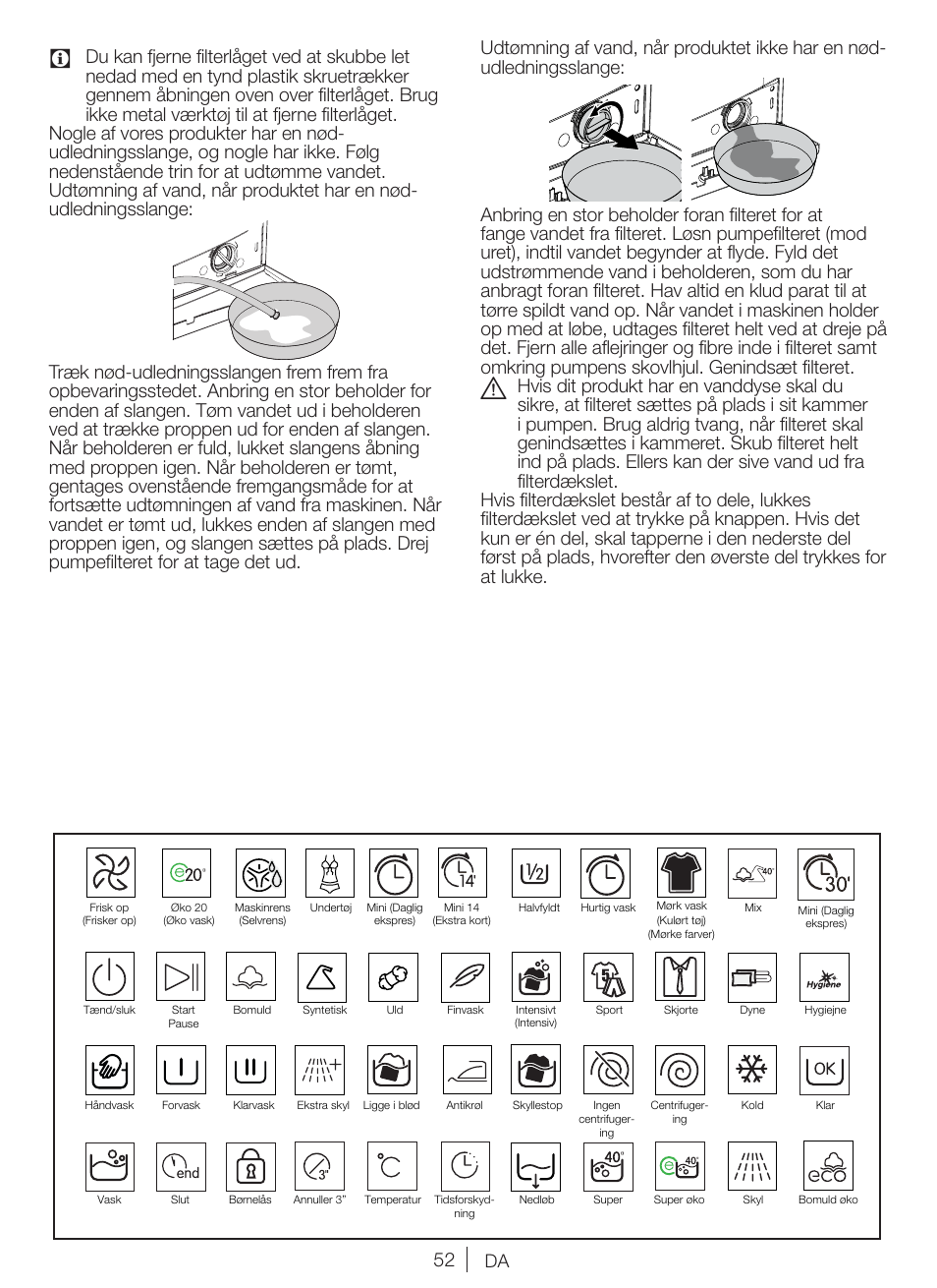 Blomberg WNF 8422 AQE20 User Manual | Page 52 / 71