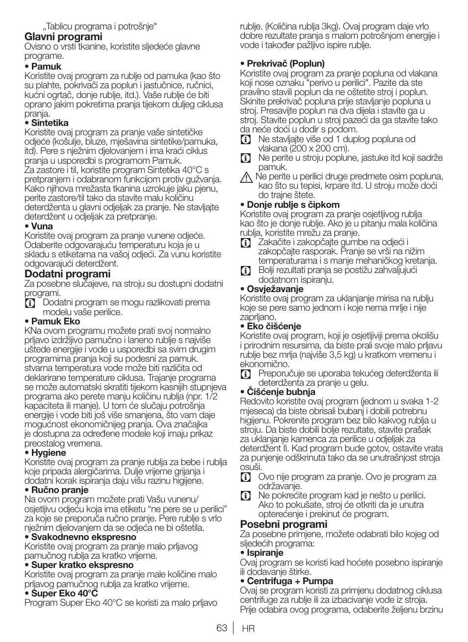 Blomberg WNF 8422 AQE20 User Manual | Page 63 / 71