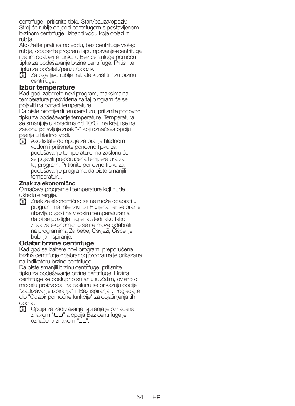 Blomberg WNF 8422 AQE20 User Manual | Page 64 / 71