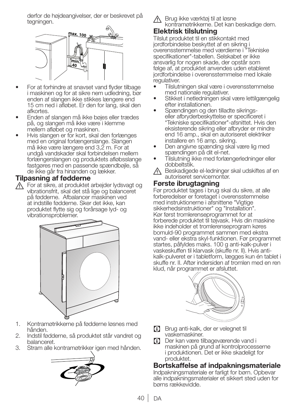 Blomberg WNF 8427 AE30 User Manual | Page 40 / 71