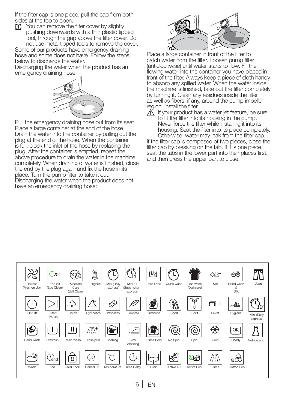 Blomberg WNF 8427 ACE 40 User Manual | Page 16 / 71