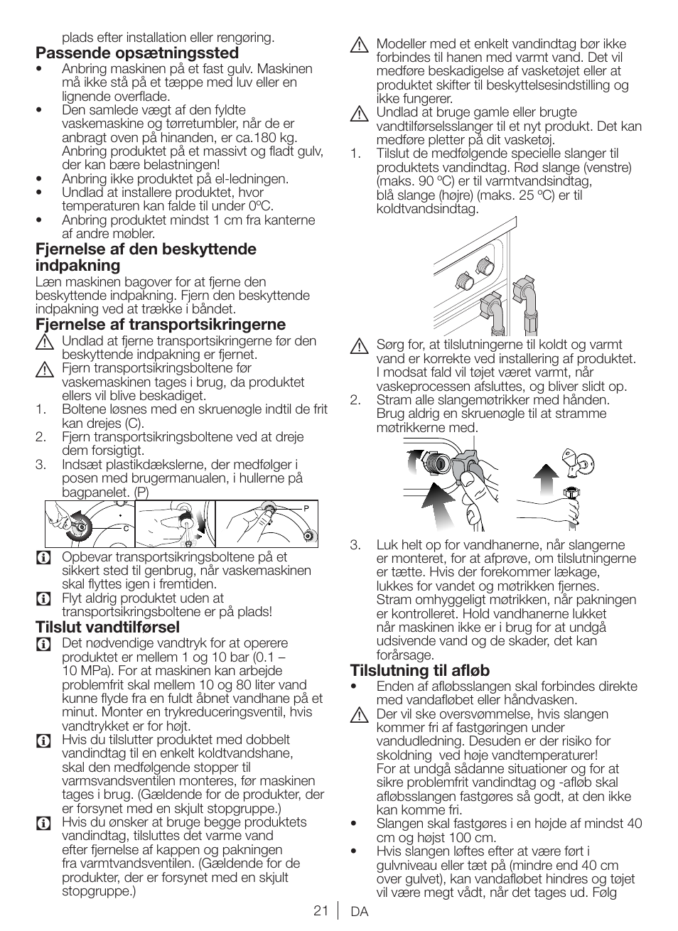 Blomberg WNF 8427 ACE 40 User Manual | Page 21 / 71