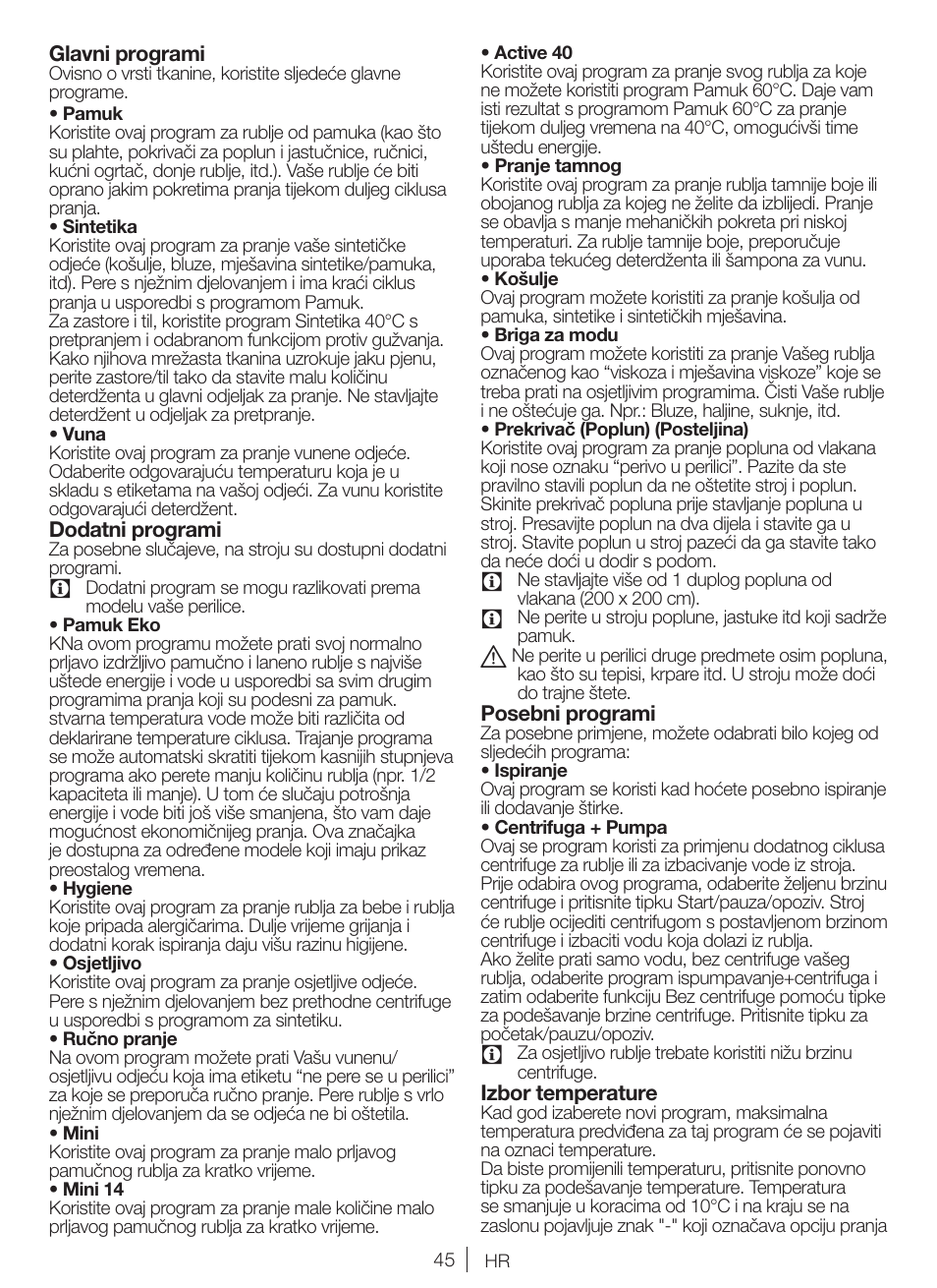 Blomberg WNF 8427 ACE 40 User Manual | Page 45 / 71