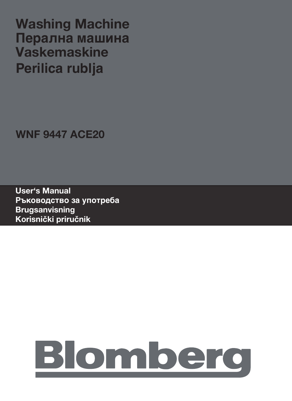 Blomberg WNF 9447 ACE20 User Manual | 70 pages