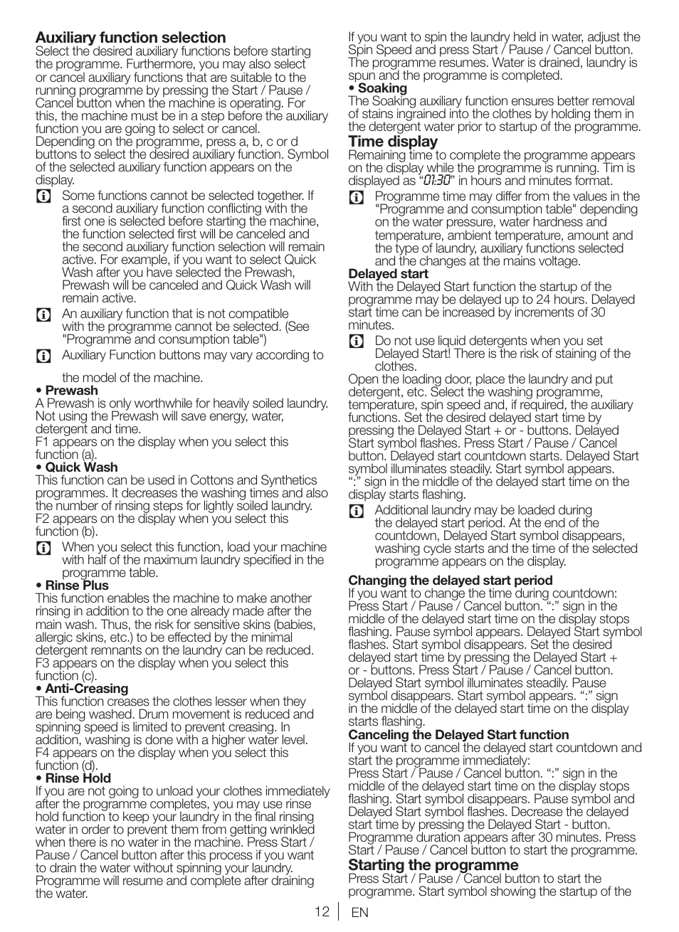 Blomberg WNF 9447 ACE20 User Manual | Page 12 / 70