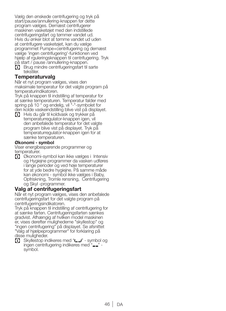 Blomberg WNF 9447 ACE20 User Manual | Page 46 / 70