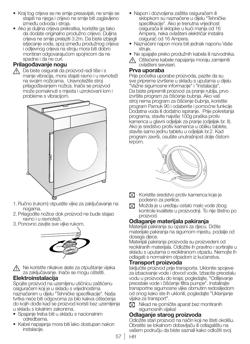 Blomberg WNF 9447 ACE20 User Manual | Page 57 / 70