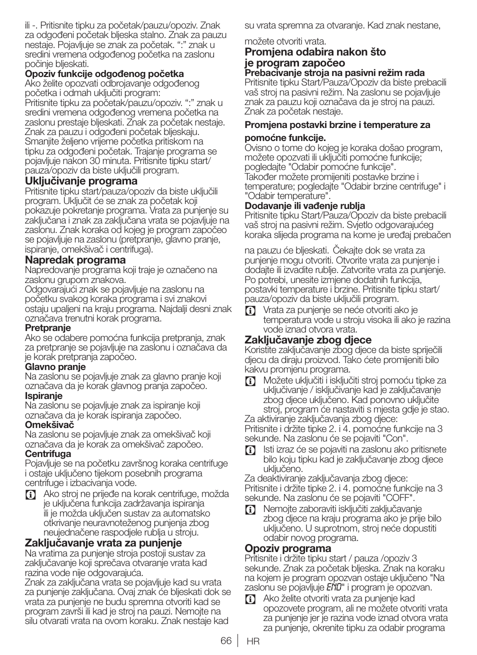 Blomberg WNF 9447 ACE20 User Manual | Page 66 / 70