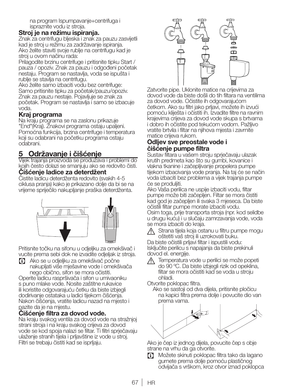 5 održavanje i čišćenje | Blomberg WNF 9447 ACE20 User Manual | Page 67 / 70