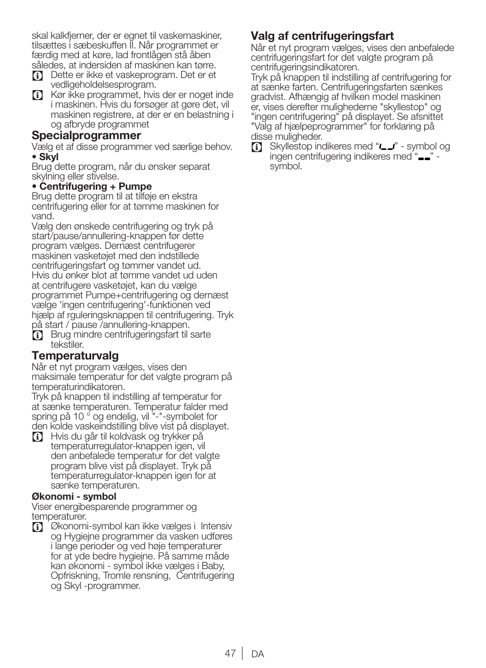 Blomberg WNF 8424 AE30 User Manual | Page 47 / 71