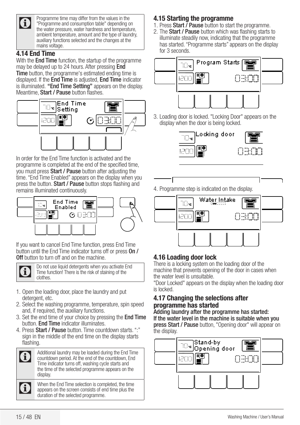 Blomberg WMF 8649 WZE50 User Manual | Page 15 / 48