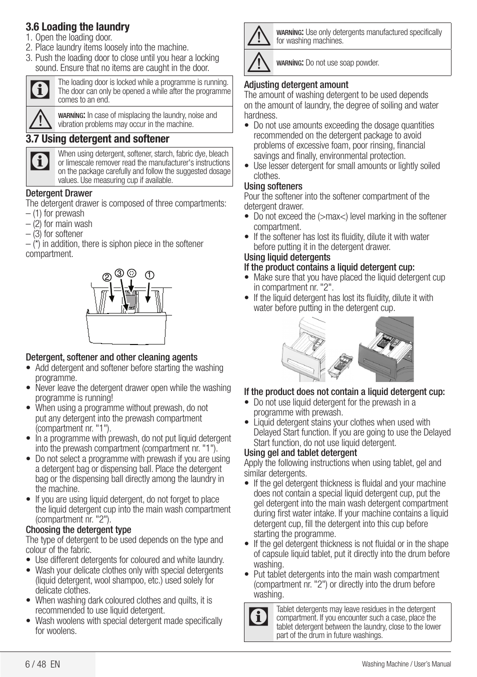 Blomberg WMF 8649 WZE50 User Manual | Page 6 / 48