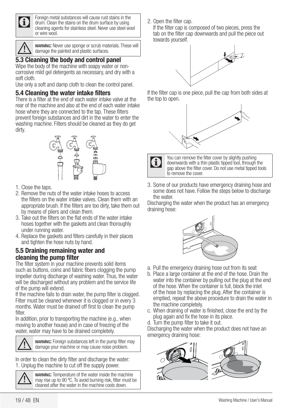 Blomberg WMF 8649 WZE60 User Manual | Page 19 / 48