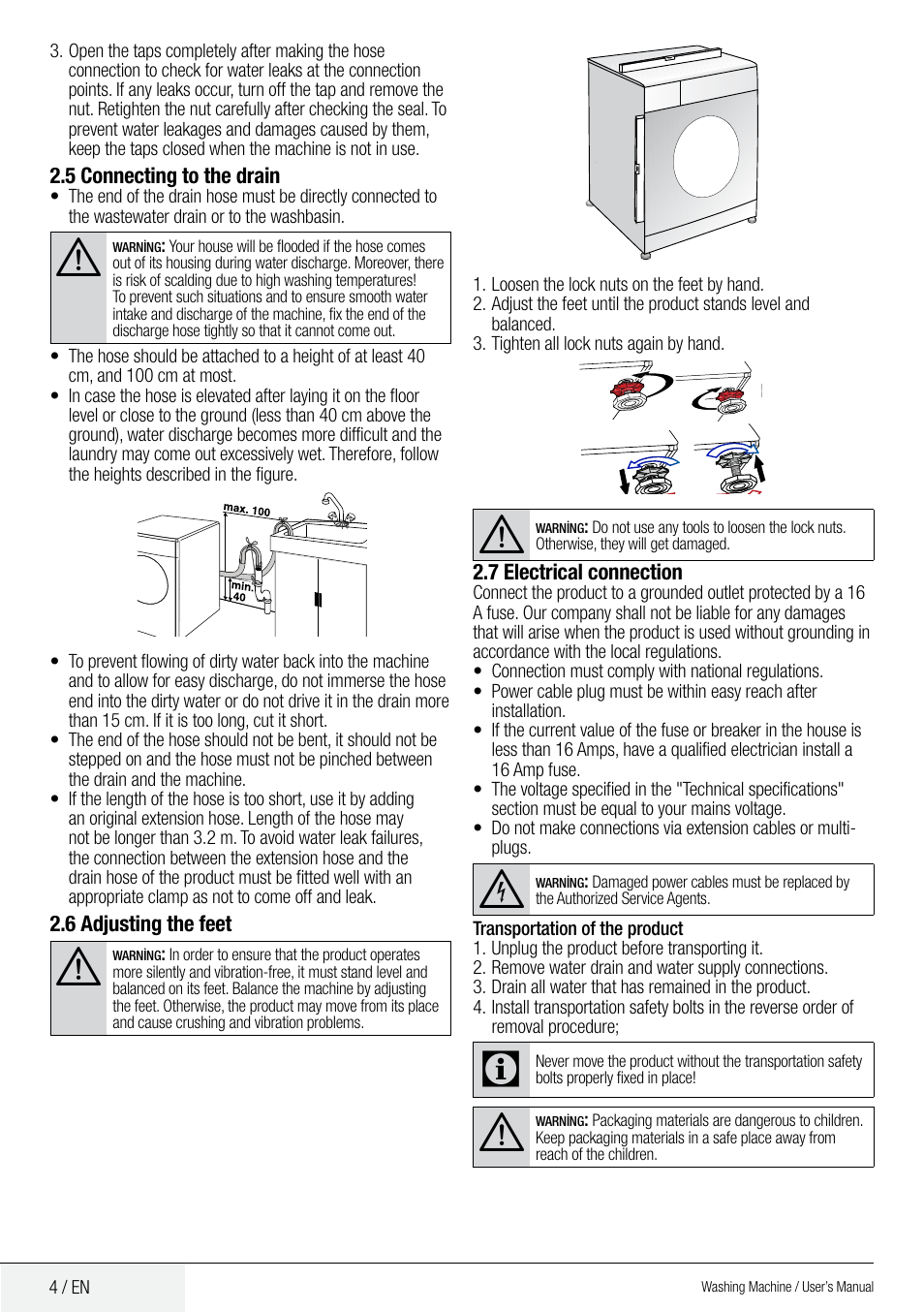 Blomberg WMF 9649 WZE40 User Manual | Page 4 / 46