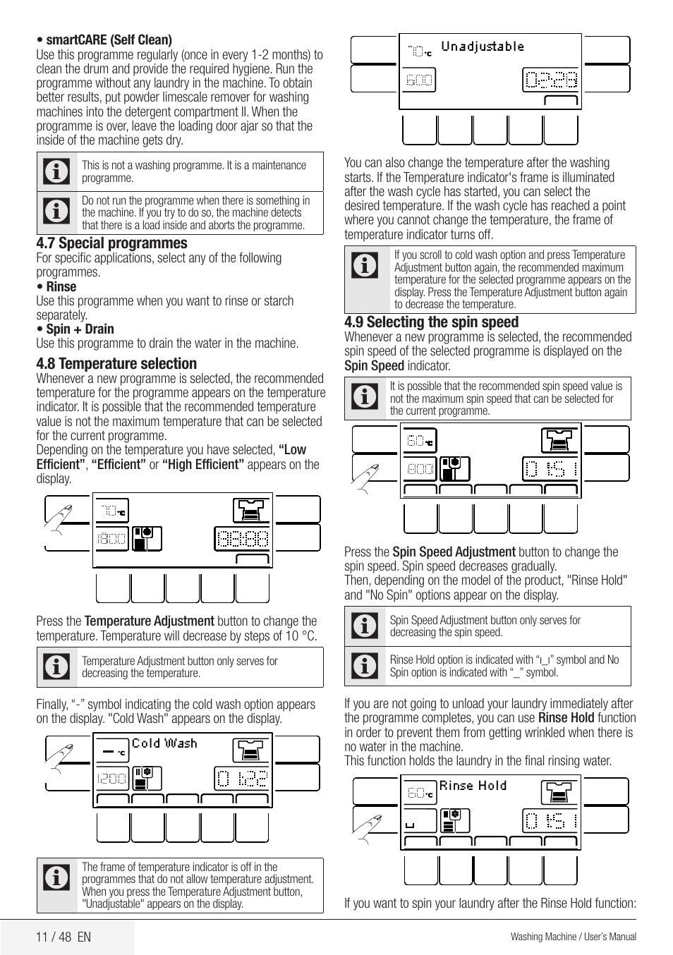Blomberg WMF 9649 WZE50 User Manual | Page 11 / 48