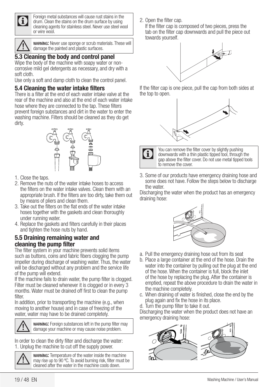 Blomberg WMF 9649 WZE50 User Manual | Page 19 / 48