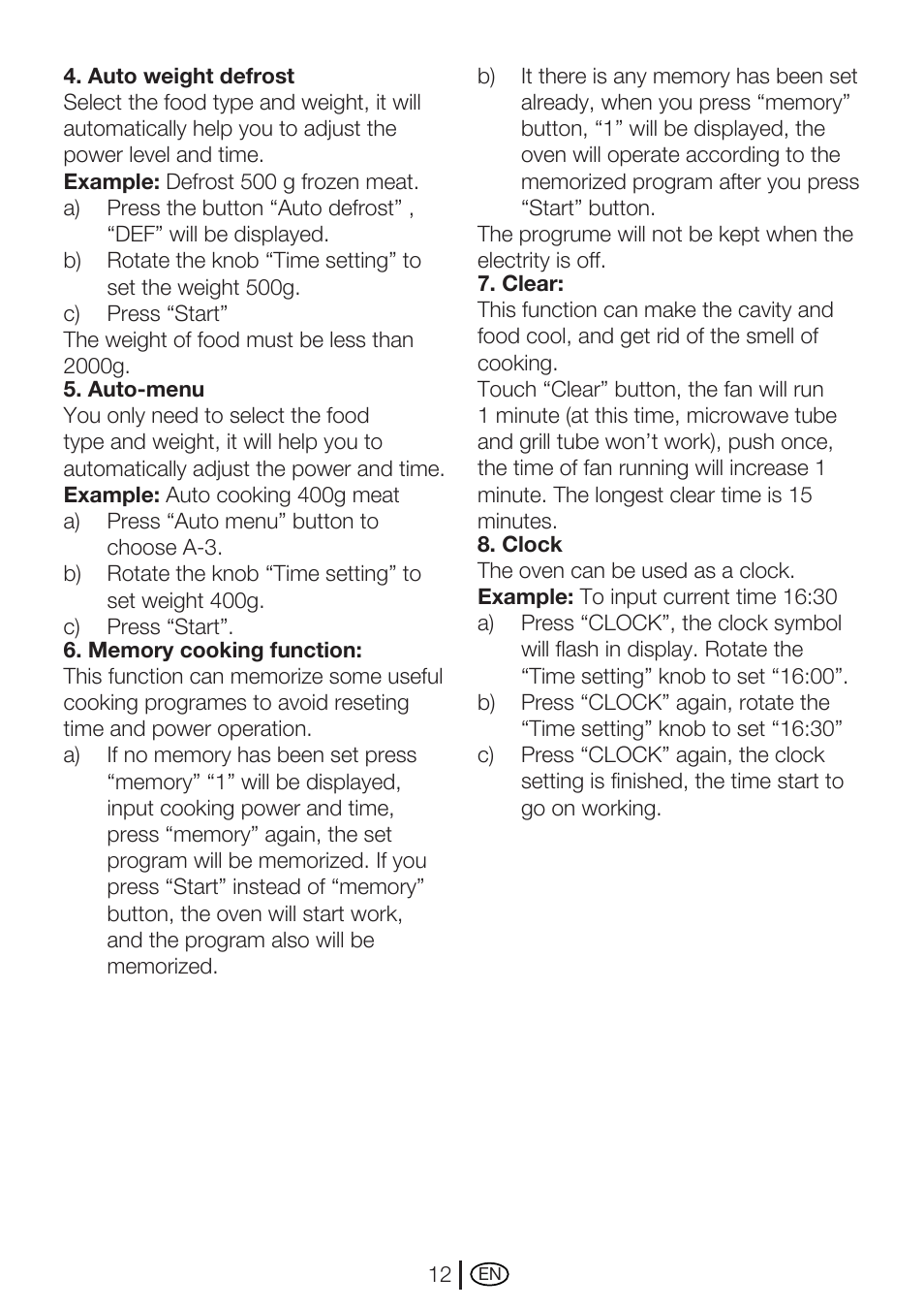 Blomberg MEE 1030 X User Manual | Page 12 / 14