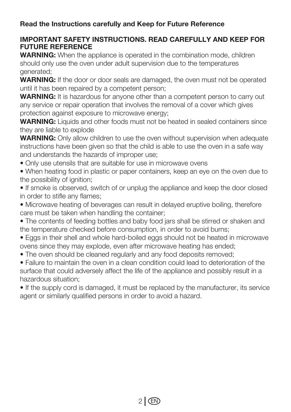 Blomberg MEE 1030 X User Manual | Page 2 / 14