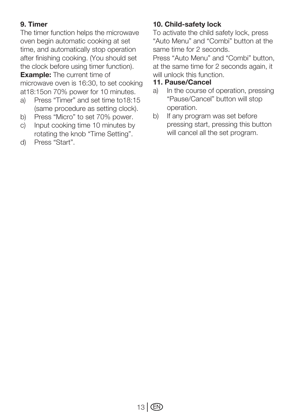 Blomberg MEE 2150 X User Manual | Page 13 / 14