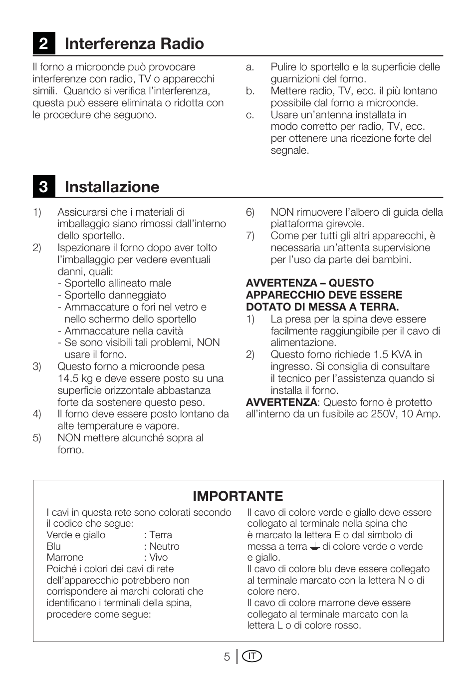 2interferenza radio 3 installazione, Importante | Blomberg MEE 3150 X User Manual | Page 103 / 140