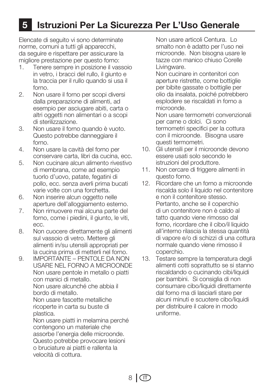 5istruzioni per la sicurezza per l’uso generale | Blomberg MEE 3150 X User Manual | Page 106 / 140