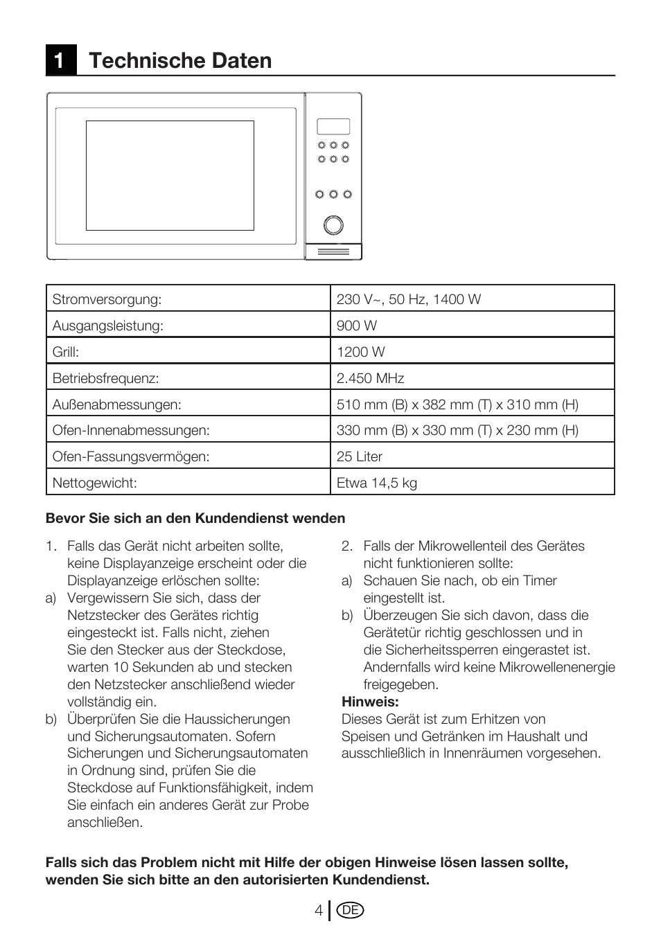 1technische daten | Blomberg MEE 3150 X User Manual | Page 18 / 140