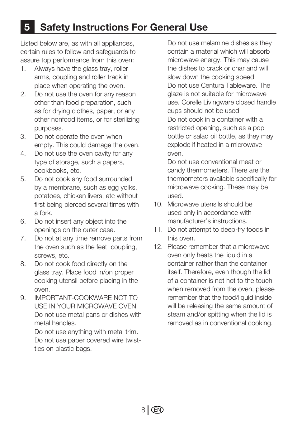 5safety instructions for general use | Blomberg MEE 3150 X User Manual | Page 36 / 140