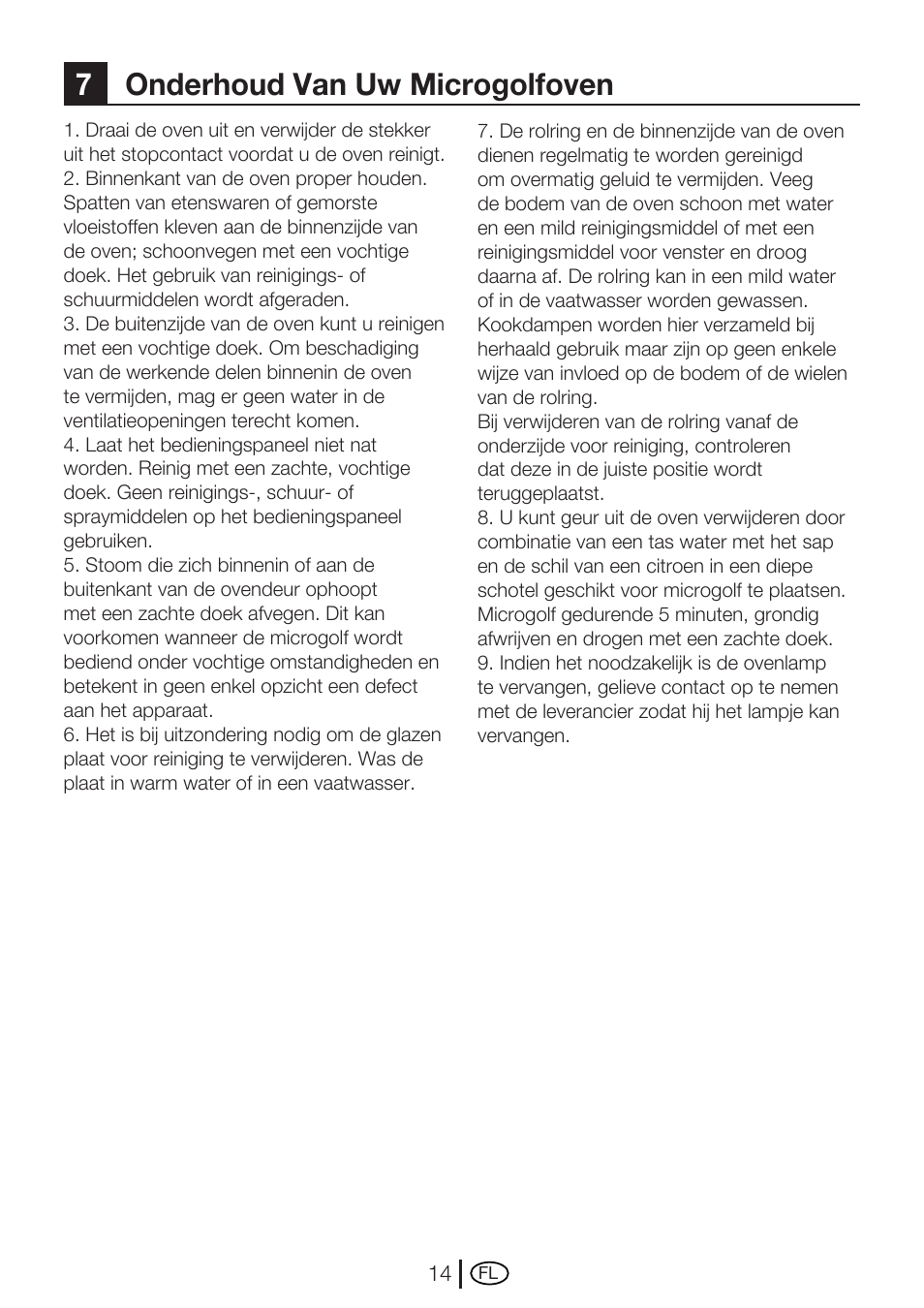 7onderhoud van uw microgolfoven | Blomberg MEE 3150 X User Manual | Page 70 / 140
