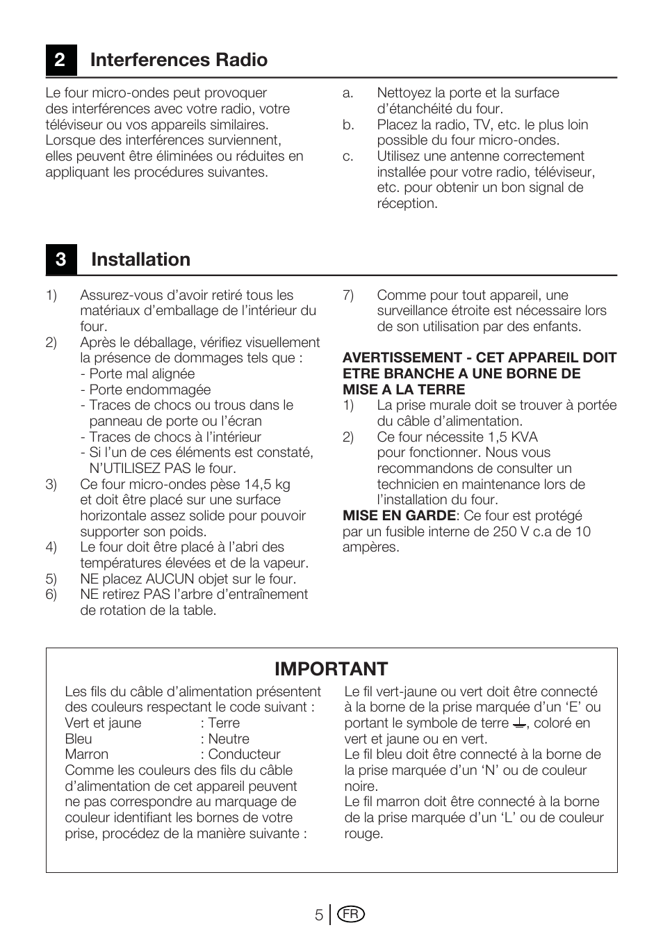 2interferences radio 3 installation important | Blomberg MEE 3150 X User Manual | Page 75 / 140