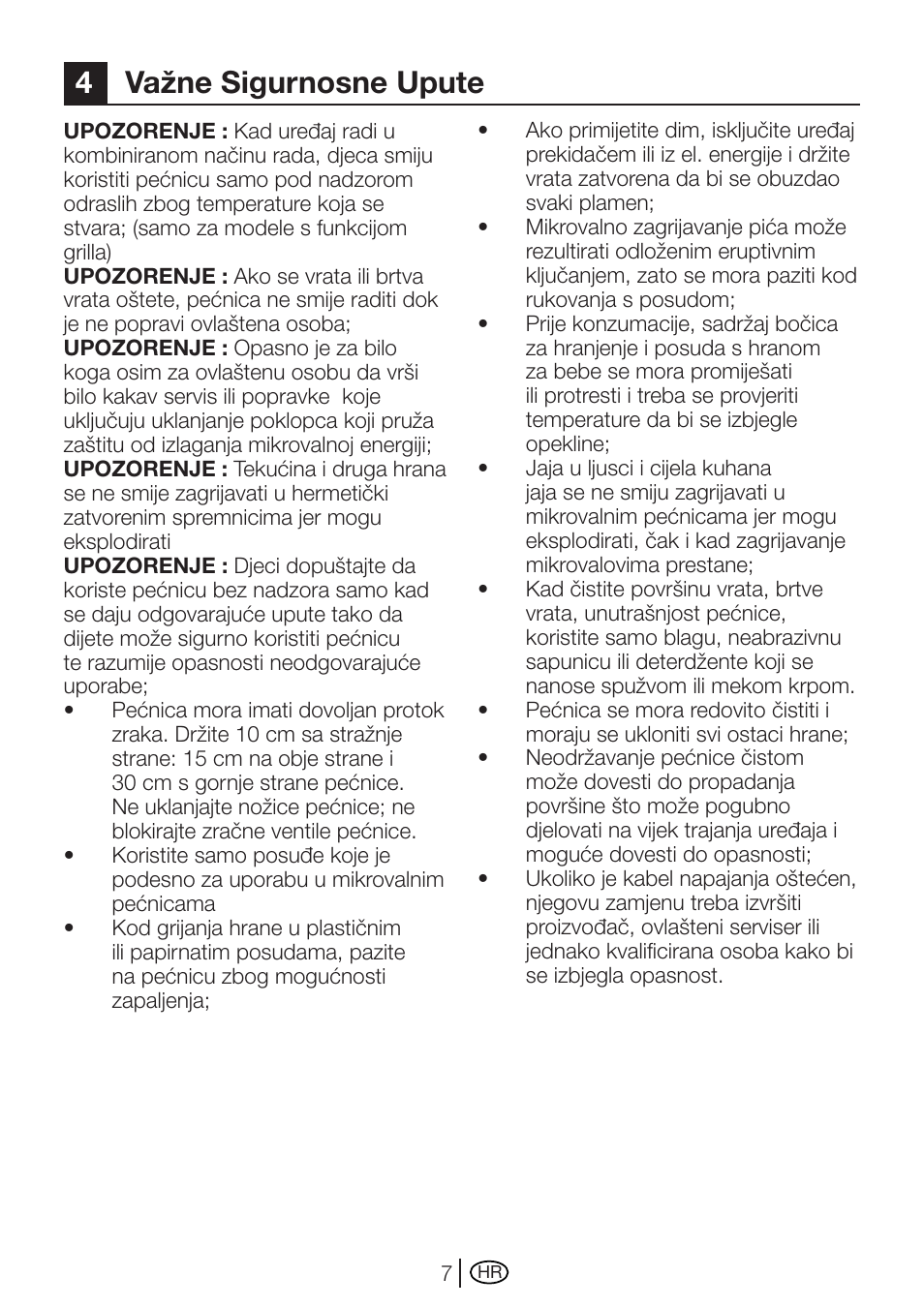 4važne sigurnosne upute | Blomberg MEE 3150 X User Manual | Page 91 / 140