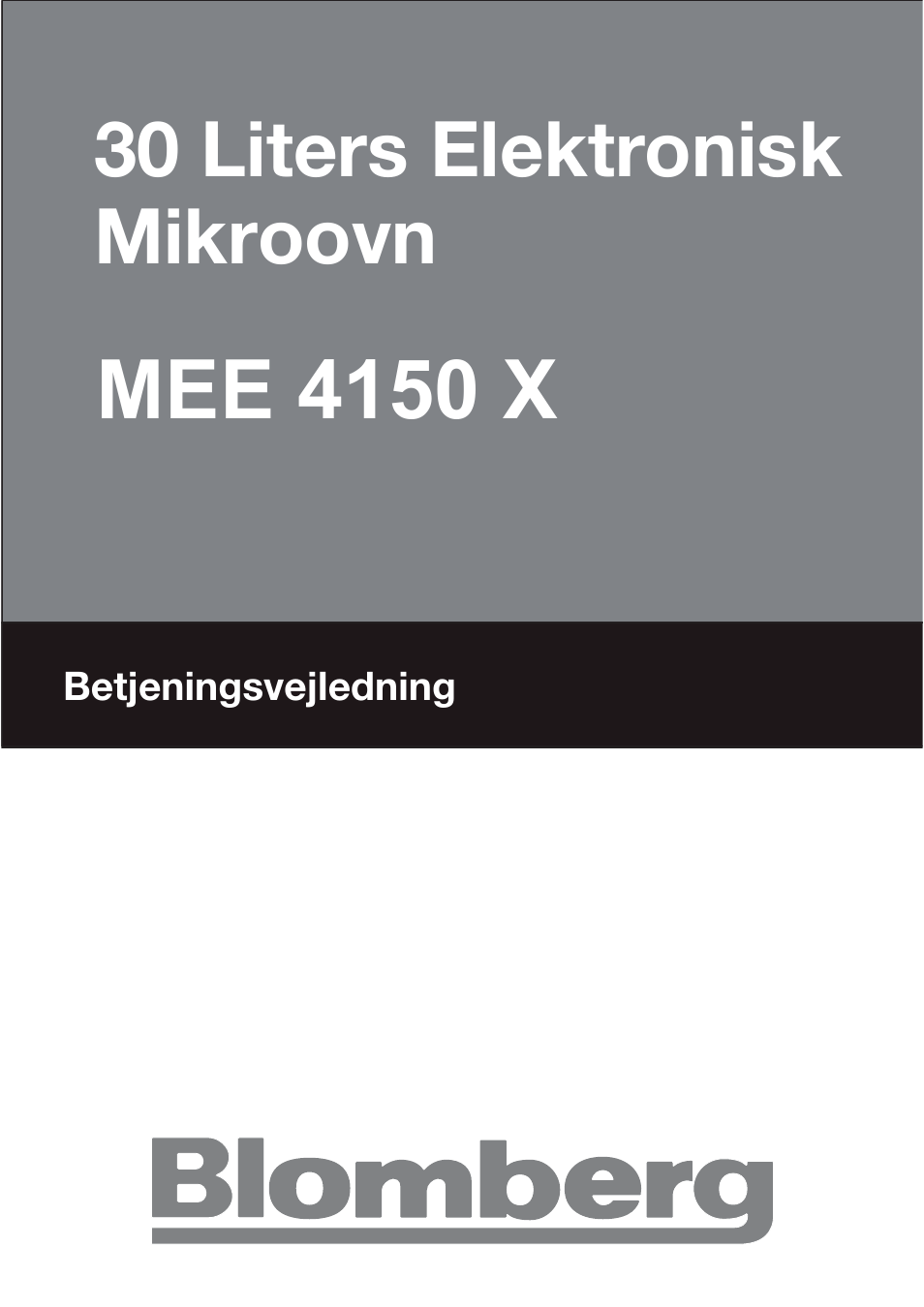 Blomberg MEE 4150 X User Manual | 140 pages