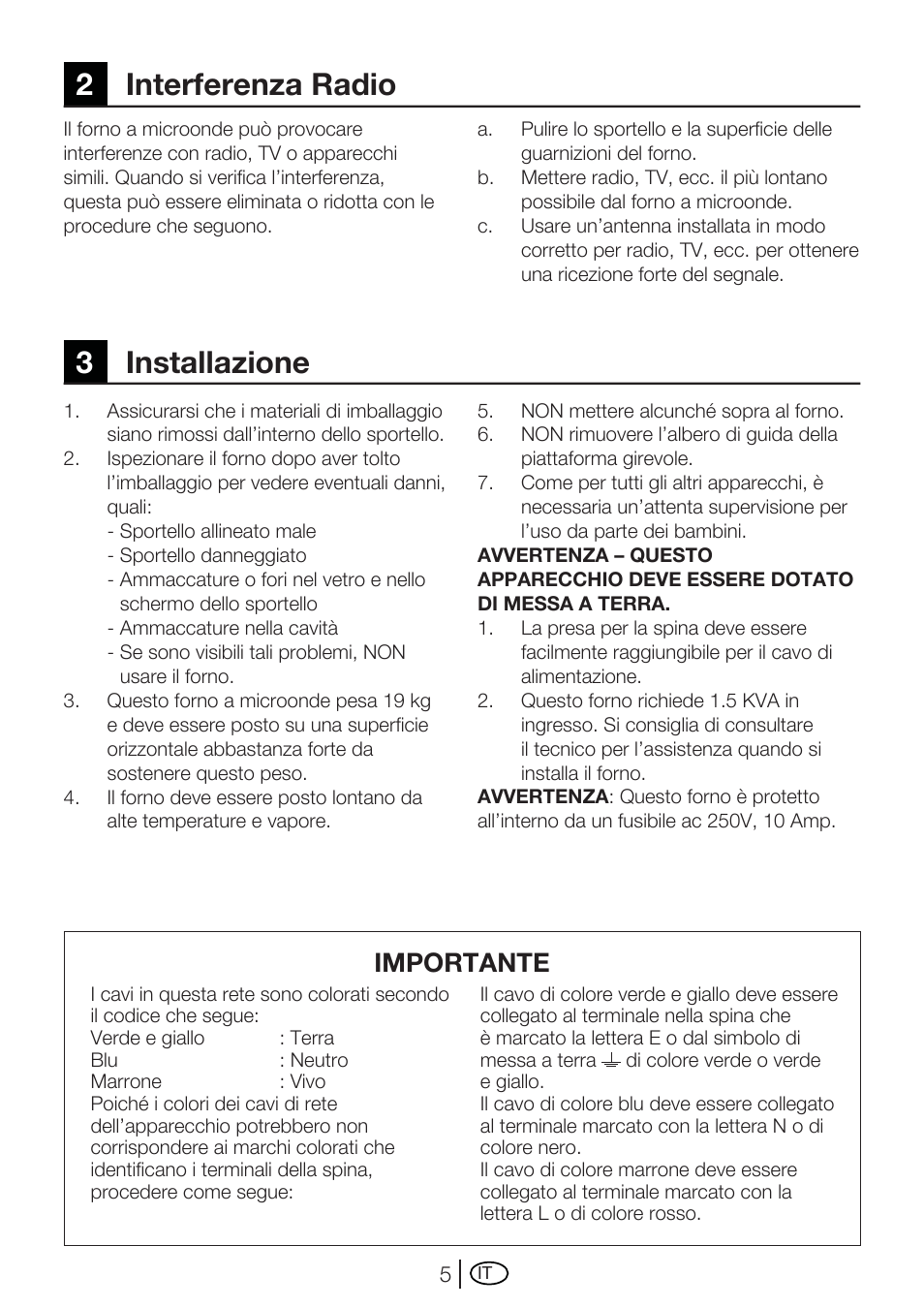 2interferenza radio 3 installazione, Importante | Blomberg MEE 4150 X User Manual | Page 103 / 140